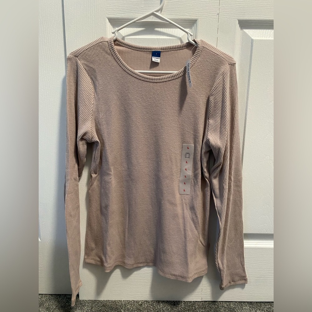 Old Navy Plush Rib Knit Fitted Long Sleeve